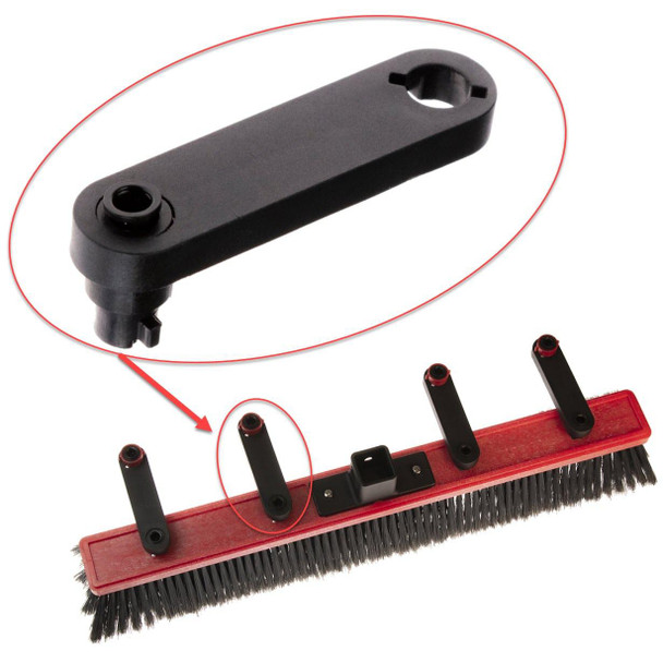 J.Racenstein Gardiner Jet Capsule Extender Bar, black plastic attachment with mounting holes for extension purposes.