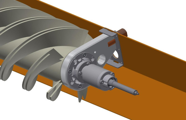 ProTool Guard for Rotary Brush 32in 80cm 2 Hole, industrial protective guard for rotary brushes with mounting hardware for enhanced safety and durability.