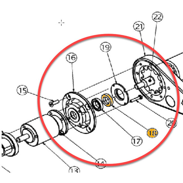 ProTool Oil Seal for 32in and 39in Rotary Brush