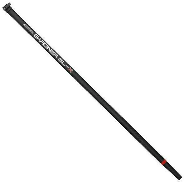 J.Racenstein Gutter Pole Gardiner 27ft Carbon Fiber, black extendable gutter cleaning pole with text labels.