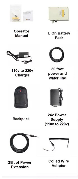 Double Brush 25in Wide 24v Electric Cleaning Kit