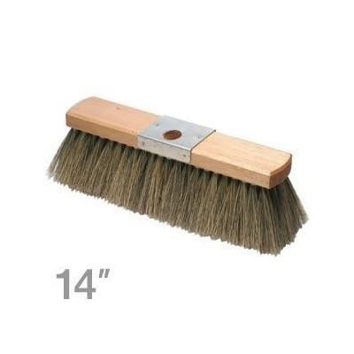 ProTool Brush Pure Bristle 214 M 14in, wooden-handled brush with natural bristles for cleaning or painting tasks.