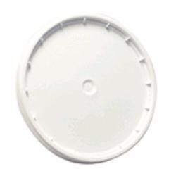 J.Racenstein Lid for 5 and 3 1/2 Gallon Bucket, round white plastic lid with secure grip edges for sealing buckets.