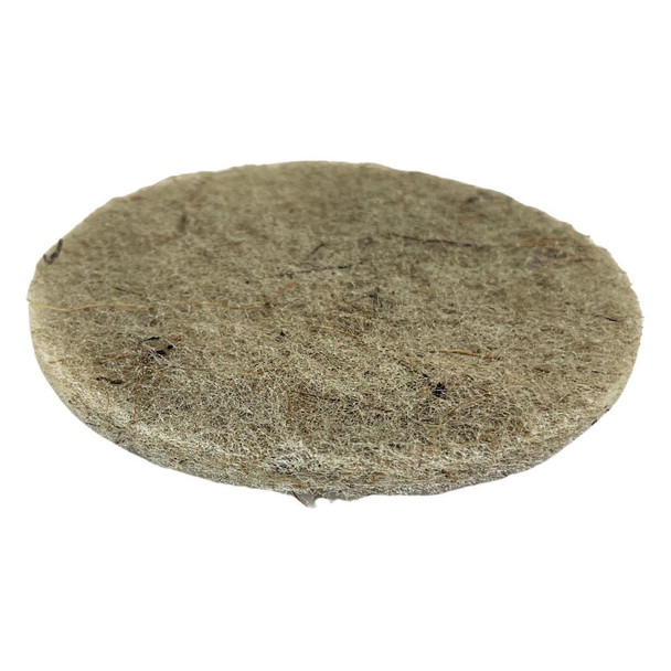ProTool Coconut Shell Natural Fiber 5in Round Scrub Pad, circular natural fiber scrub pad for cleaning and scrubbing surfaces.