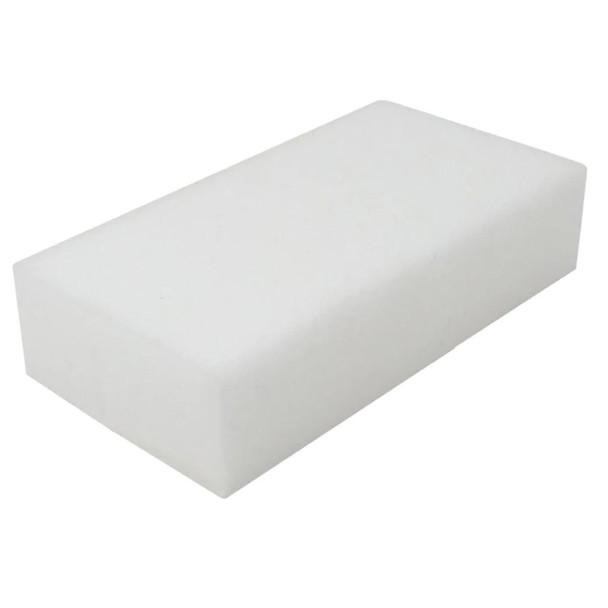 ProTool White Cleaning Sponge Pad (8 Pk), white rectangular cleaning sponge pad for kitchen and bathroom scrubbing.