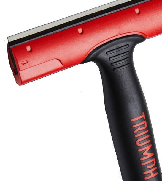 Triumph Scraper Straight Triumph MK3 6in, red and black scraper tool for cleaning or finishing surfaces.