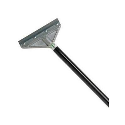 Unger Floor Scraper 08in 60in Handle HD, a long-handled floor scraper with a sturdy metal blade and an extended black handle.