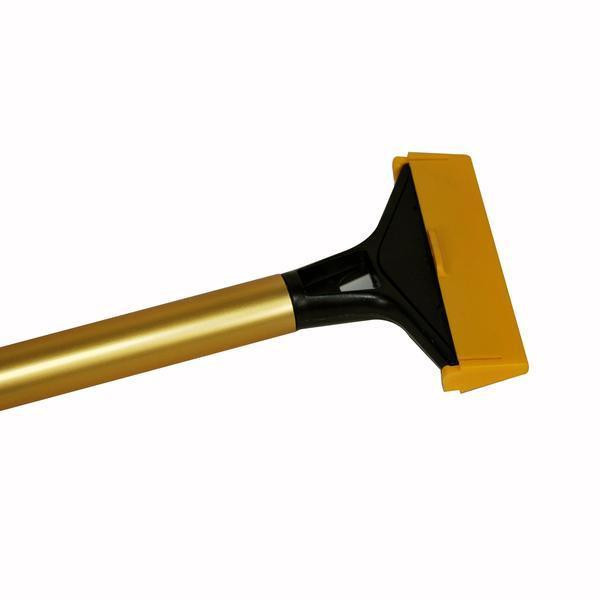 Ettore Scraper Floor 48in, professional floor scraper with a long yellow handle and a broad yellow scraping blade.