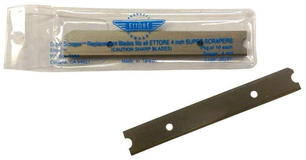Ettore Blades 4in for HD Scraper, replacement blades for Ettore 4-inch super scrapers with sharp edges.