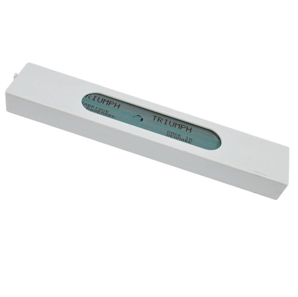 Triumph Blades Triumph Carbon 06 inch 0.20mm Thick, 25 Pack, precision cutting blades in a white plastic box with a transparent viewing window.