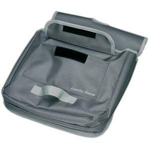 Unger Holster ErgoTec Pouch Unger, gray fabric cleaning tools belt pouch with multiple compartments and secure fastening strap for professional cleaning equipment.