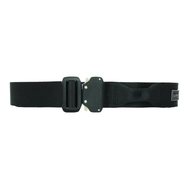 J.Racenstein Madaco Tuff Belt High Strength Quick Release, black heavy-duty belt with quick release buckle and adjustable strap.