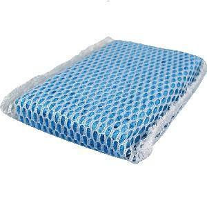 J.Racenstein All purpose Scrubber with Mesh, folded blue cleaning scrubber with mesh surface for versatile cleaning tasks