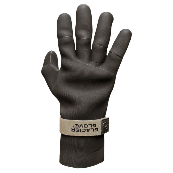 J.Racenstein Glacier Glove Fleece-Lined, black fleece-lined glove with adjustable strap for warmth and protection.