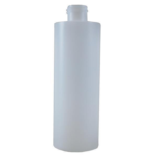 J.Racenstein Bottle 16oz Cylinder, white plastic bottle with a screw cap opening.