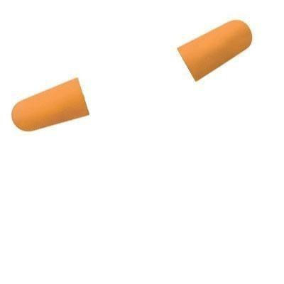 ProTool Earplugs Uncorded (200 pair), orange foam earplugs with no cords shown from different angles.