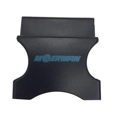 Moerman Bucket on a Belt Clip 2017 Style Moerman, black plastic belt clip with blue Moerman logo