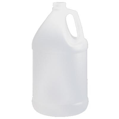 J.Racenstein Bottle Gallon Chem Resistant with cap, white plastic gallon bottle for chemical storage.