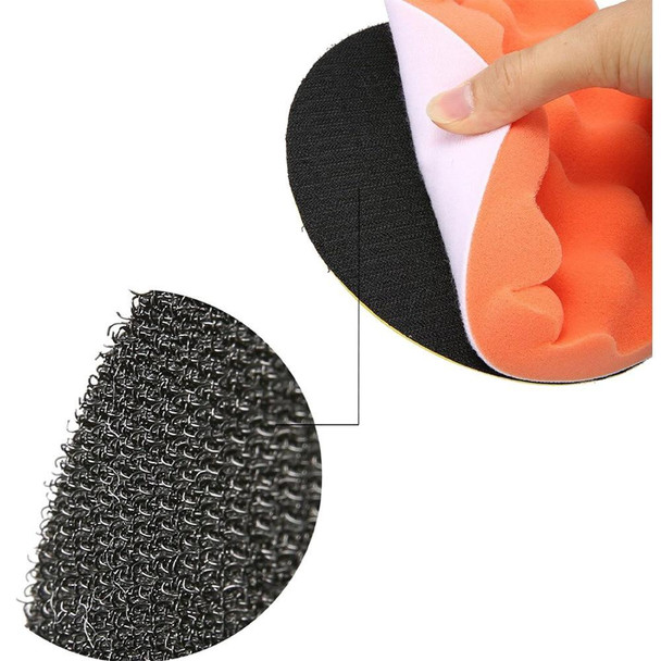ProTool Polishing Pads with Backing Plate 5in Kit, close-up view of the polishing pads with durable abrasive surface and backing plate for automotive and surface polishing.