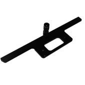 J.Racenstein Rinse Bar 18in Tucker Brush Plastic, a black rinse bar with a length of 18 inches and a built-in attachment point for grooming brushes and tools.