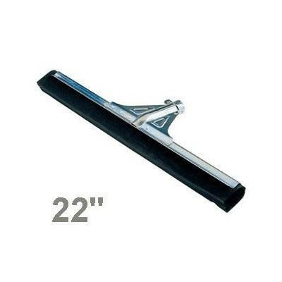 Unger Floor Squeegee 22in HD w/clamp Unger, a professional-grade floor cleaning tool with a black rubber blade and stainless steel clamp for efficient water removal.