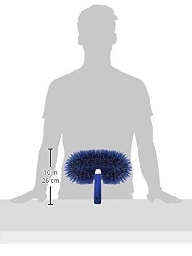 Ettore Ceiling Fan Duster, a blue oval-shaped duster with a long handle for cleaning ceiling fans.