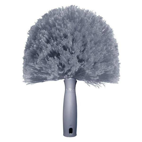 Unger High Access Dusting Kit, handheld dusting brush with wide, fluffy bristles designed for cleaning high or hard-to-reach surfaces.