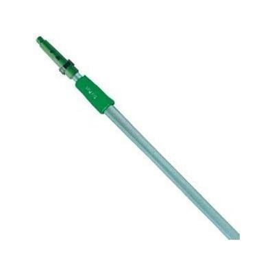 Unger Add n Arm Tele-Plus Pole 12ft #1&2 Sect, extension pole with green and silver design for cleaning and reaching high places.