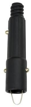 Ettore Pole Pro+ Snap-In Tip Nylon, close-up of the black plastic pole tip used for window cleaning and squeegee applications.