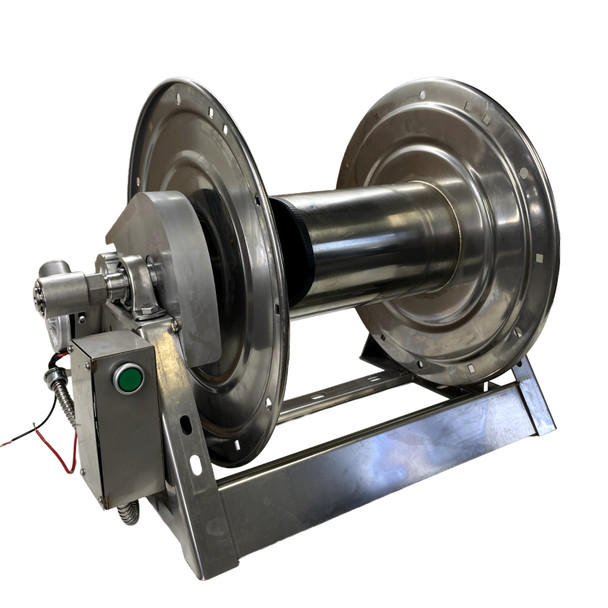 Reel 12v Electric Stainless Steel for 325ft 1/2in or 400ft 3/8in hose 4000ps