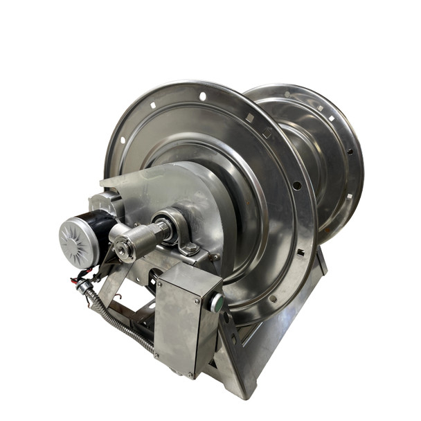 Reel 12v Electric Stainless Steel for 325ft 1/2in or 400ft 3/8in hose 4000ps