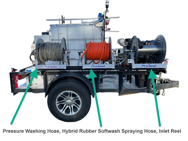 Reel Stainless Steel for 325ft 1/2in or 400ft 3/8in hose 4000psi