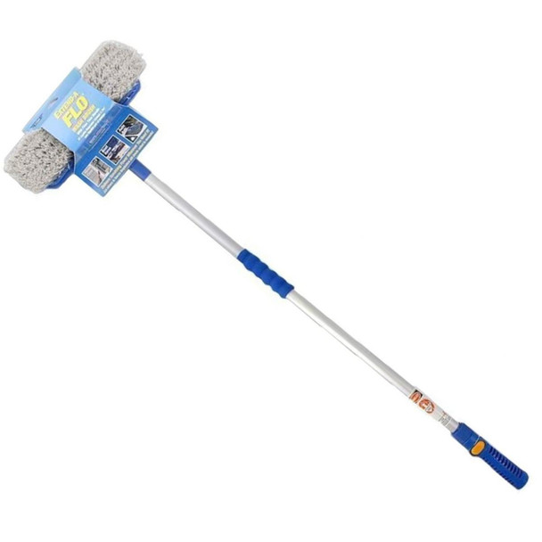 Ettore Extend-a-Flow Pole 06ft, extendable cleaning pole for windows and high surfaces with foam scrubber head.