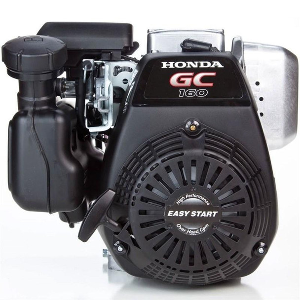 PressurePro 2.5g 3000psi Cold GC160 AR Pump, close-up of a compact gas-powered pressure washer pump with black and silver components and Honda branding.