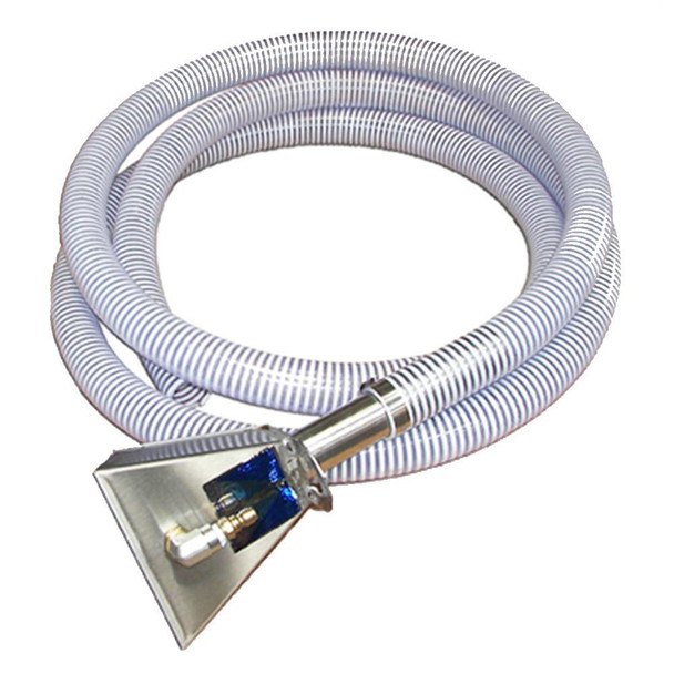 PressurePro Muck Scupper Sludge and Water Evacuation Tool, flexible hose coiled with metal nozzle for sludge and water removal.