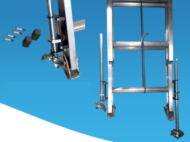 J.Racenstein Bracket StandOff for Extenda-Leg Leveler, metal bracket and stand-off components for appliance leveling and stabilization.