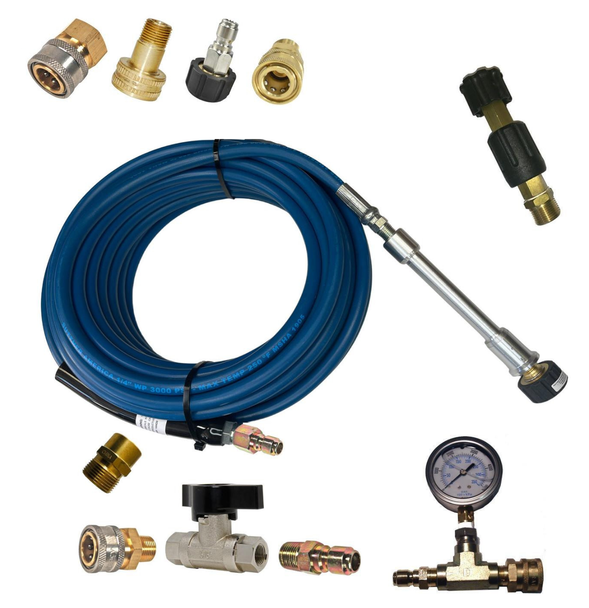 Rotary Brush Pole and Hose Adaptor 50ft 3200psi