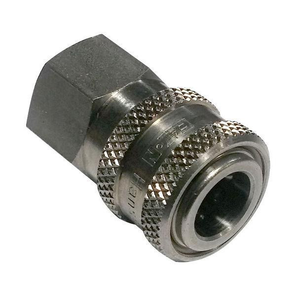 ProTool Coupler 1/4 FPT SS Socket, metallic coupler with knurled grip and threaded connection