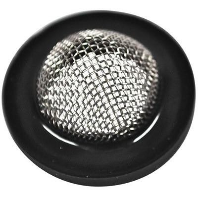 J.Racenstein Washer GH w/30 Mesh Screen, close-up view of the circular metal mesh screen inside a black rubber or plastic housing for filtration or cleaning applications.