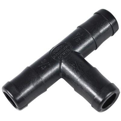 ProTool Hose Barb Tee Banjo 3/4in, black plastic plumbing fitting with three openings for hose connections.