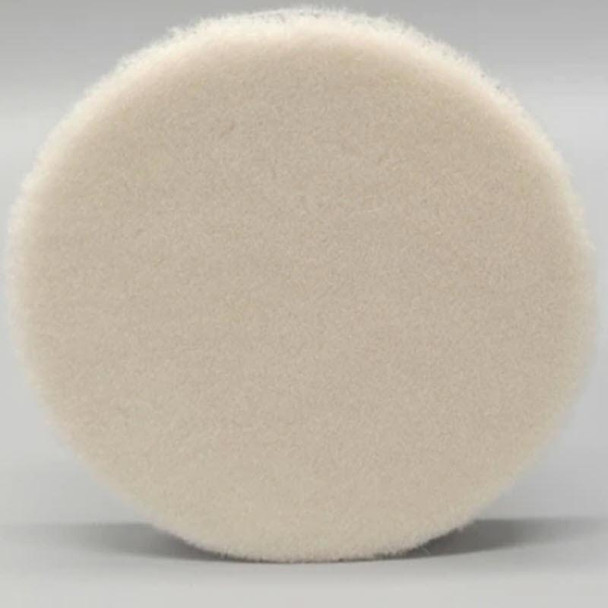 ProTool Felt Polishing Pad 5in, round white polishing pad for surface finishing and polishing tasks.