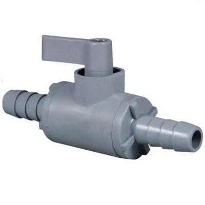 J.Racenstein X-Jet Grey Shut-Off Valve, grey plastic water shut-off valve with a handle for controlling water flow.