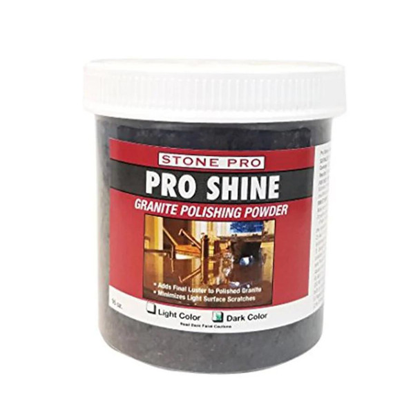 StonePro Granite Countertop Polishing Kit StonePro, jar of granite polishing powder for enhancing and restoring the shine of granite countertops.