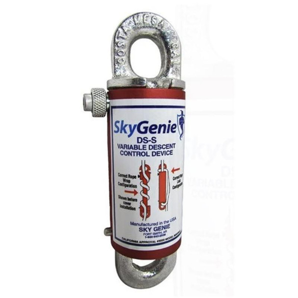 J.Racenstein Sky Genie Descender Large 1/2 inch Rope, a compact and durable variable descent control device designed for safe rope descent.