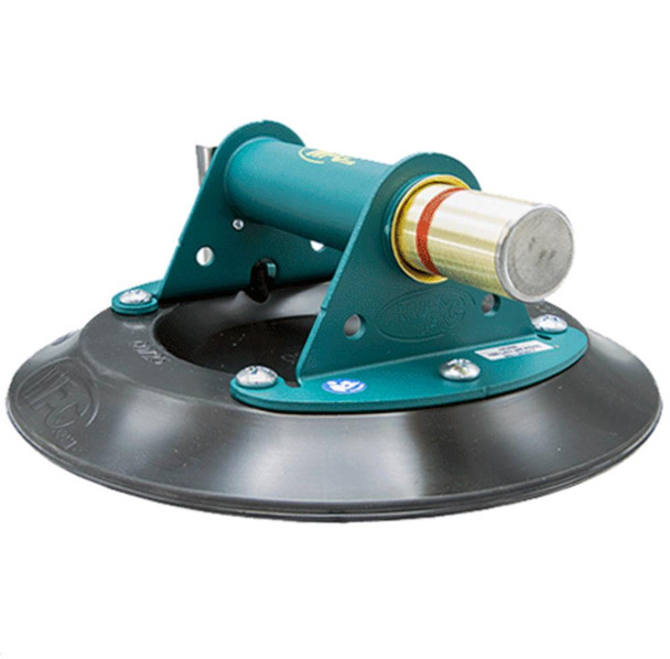 Woods Suction Cup HD 08in, heavy-duty industrial suction cup with a durable rubber base and a metal handle for lifting and handling heavy materials in construction or industrial settings.