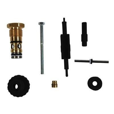 J.Racenstein Valve Kit for Trigger Gun, various metal and plastic components including valves, screws, and washers arranged on a white background.