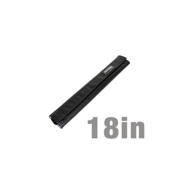 J.Racenstein Rescue Technology Rope Guard, black protective slip cover for rescue ropes, 18 inches long.