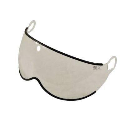 J.Racenstein Helmet Spin Visor Transparent Kong, clear protective helmet visor with black edging and side handles