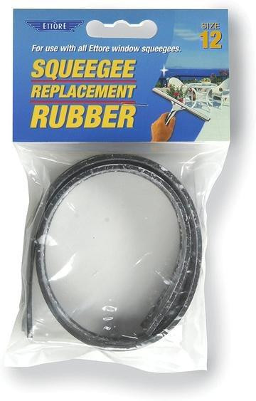 Ettore Rubber Master 12in, window squeegee replacement rubber in packaging.