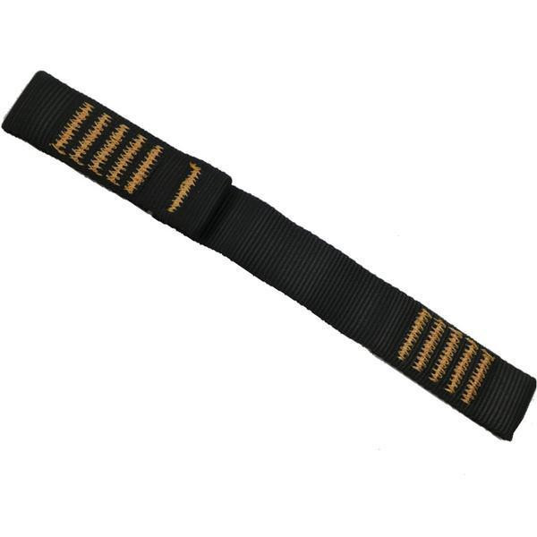 J.Racenstein Anchoring Loop Aro Bull Black 24in Kong, black and gold woven anchoring loop strap for heavy-duty use.